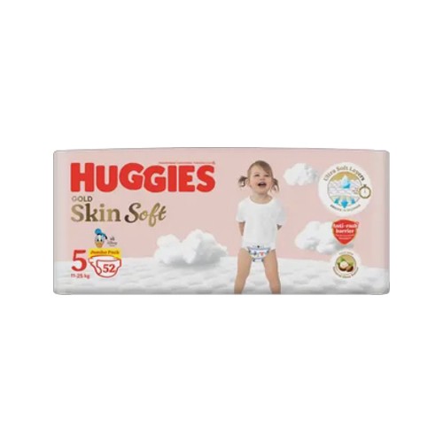 huggies gold size 5 skin soft disposable nappies 52 pack