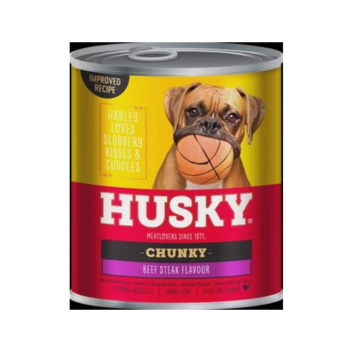 Husky Chunky Beef Steak Dog Food 775g