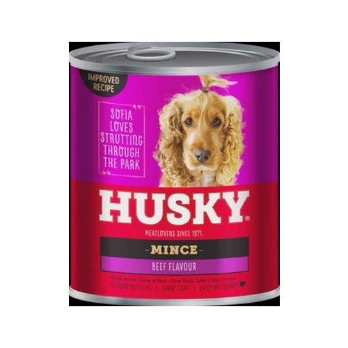 Husky Meatlovers Mince Beef Flavoured Dog Food 775g