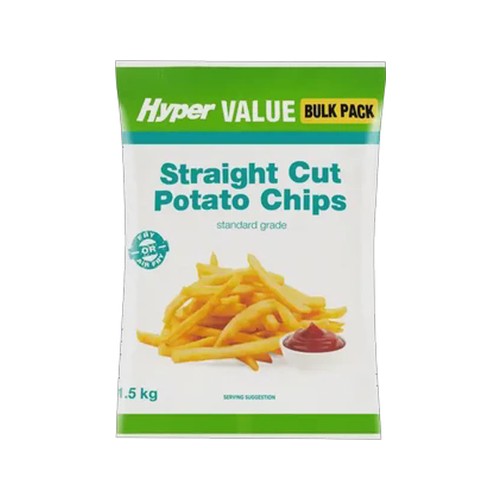 hyper value frozen straight cut potato chips 15kg