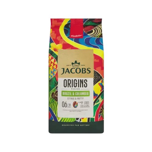 jacobs origins fusion brazil & columbia whole coffee beans 1000g
