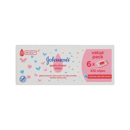 johnsons baby gentle all over wipes 432 pack