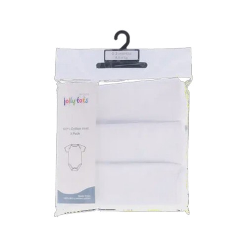 jolly tots cotton vest 0 - 3 months 3-pack