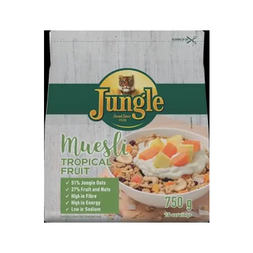 Jungle Energy Crunch Tropical Fruit Muesli Cereal 750g