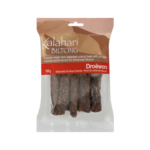 kalahari biltong beef droewors 100g
