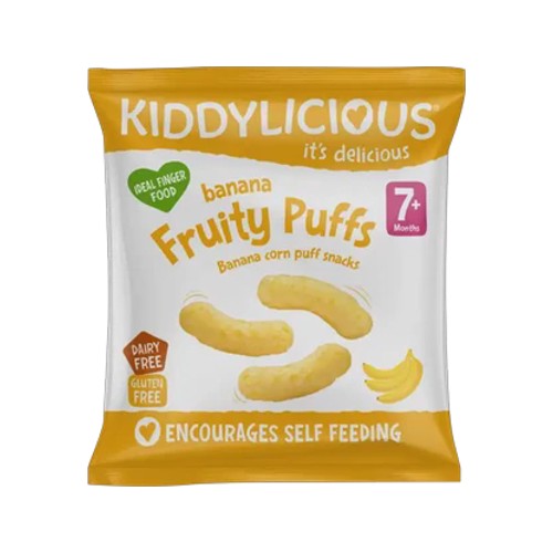 kiddylicious banana fruity puffs 10g