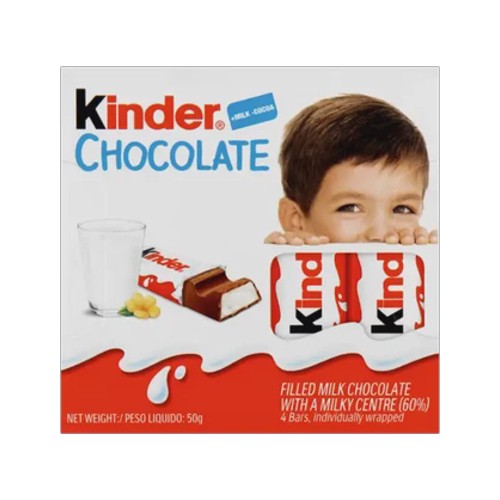 Kinder Milk Chocolate Bars 50g