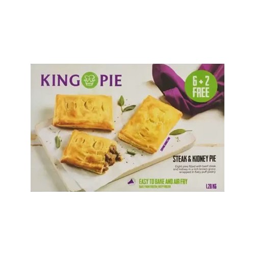 King Pie Steak & Kidney Pie 8 Pack