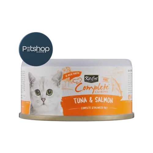 kit cat complete cuisine tuna & salmon wet cat food 70g