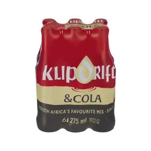 Klipdrift & Cola Bottles 6 x 275ml