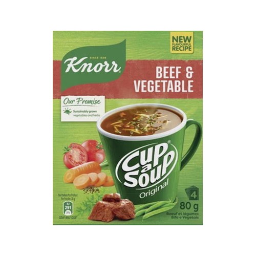Knorr Cup-a-Soup Beef & Vegetable Instant Soup 4 x 20g