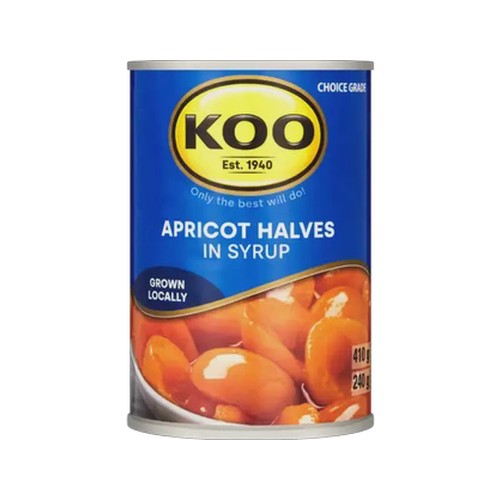 koo apricot halves in syrup 410g