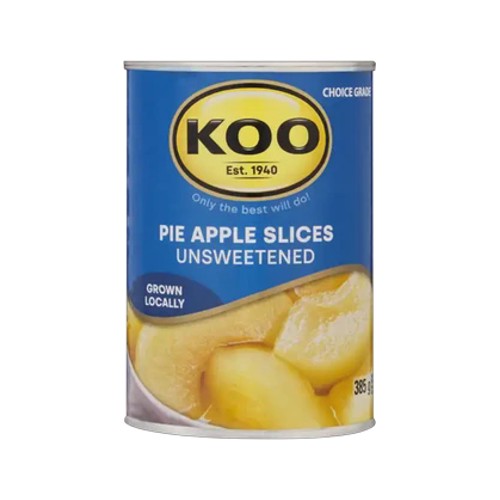 koo unsweetened pie apple slices 385g