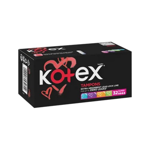 kotex super tampons 32 pack