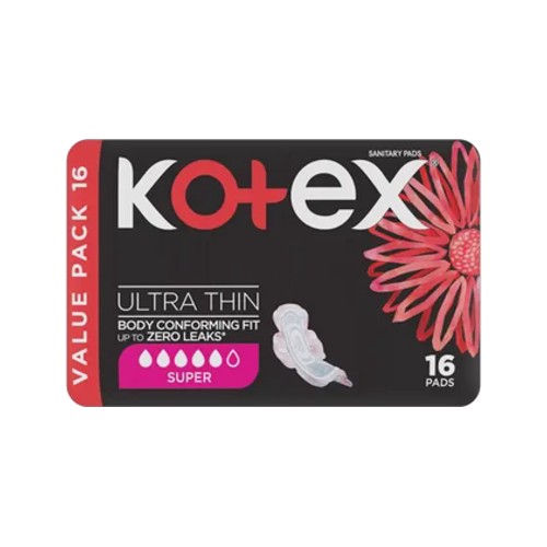 kotex ultra duo super sanitary pads 16 pack