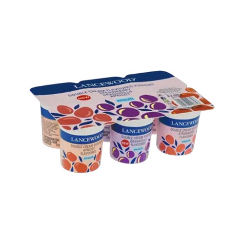Lancewood Assorted Smooth Double Cream Flavoured Yoghurt 6 x 100g