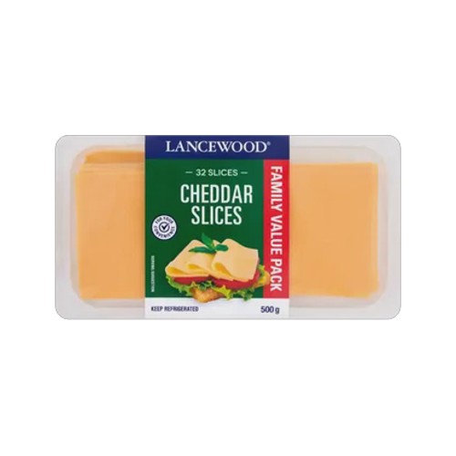 Lancewood Cheddar Cheese Slices 32 pack