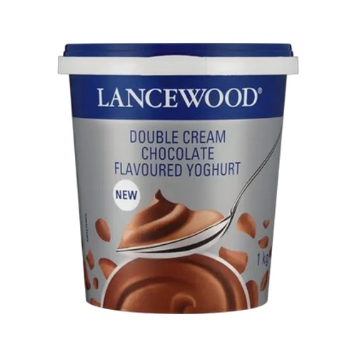 Lancewood Chocolate Flavoured Double Cream Yoghurt 1kg