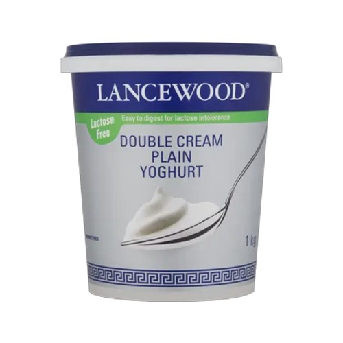 Lancewood Lactose Free Double Cream Plain Yoghurt 1kg