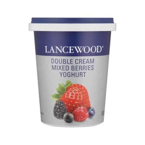 Lancewood Mixed Berries Flavoured Double Cream Yoghurt 500g