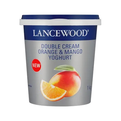 Lancewood Orange & Mango Double Cream Yoghurt 1kg