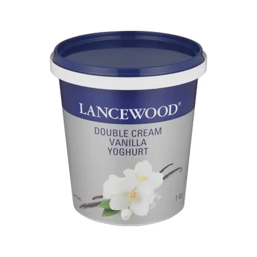 Lancewood Vanilla Flavoured Double Cream Yoghurt 1kg