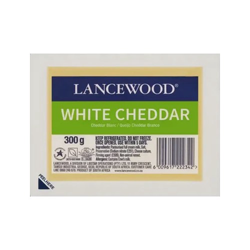 LANCEWOOD White Cheddar Cheese Pack 300g