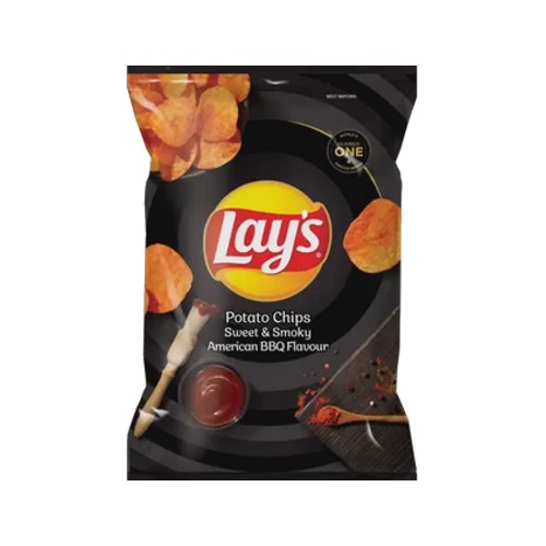 Lays Sweet & Smoky American Bbq Flavour Potato Chips 36g