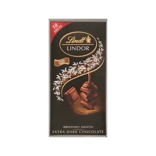 Lindt Lindor Irresistibly Smooth Extra Dark Chocolate Slab 100g