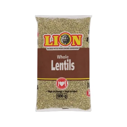Lion Whole Brown Lentils 500g