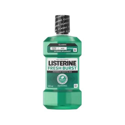 listerine fresh burst intense spearmint daily mouthwash 500ml