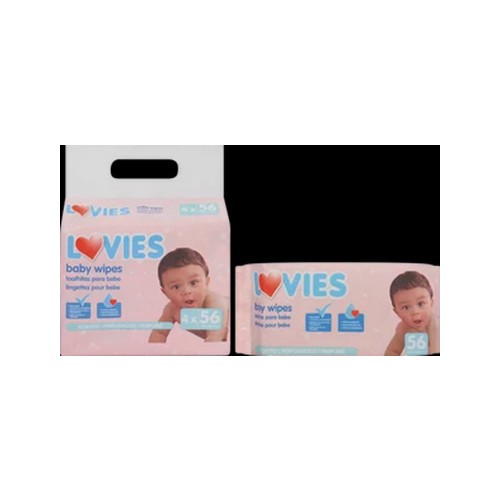 Lovies Scented Baby Wipes 4 x 56 Pack