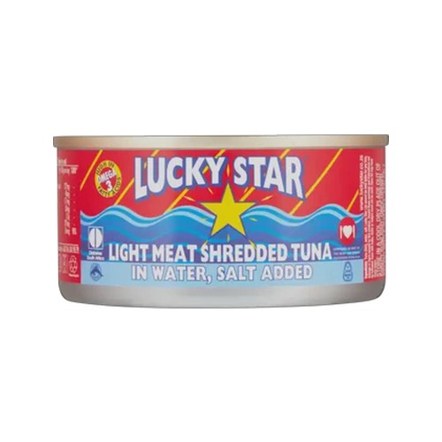 lucky star light meat shredded tuna in water salt added 170g