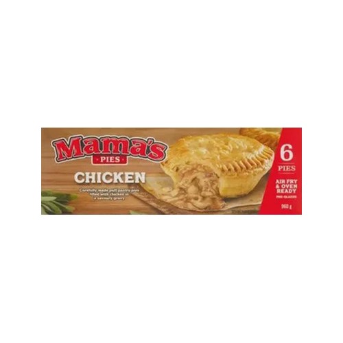 Mama's Pies Frozen Chicken Pies 6 Pack