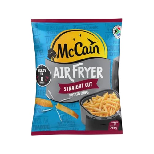 mccain frozen air fryer straight cut potato chips 750g