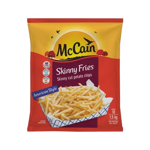mccain frozen american style skinny fries 15kg