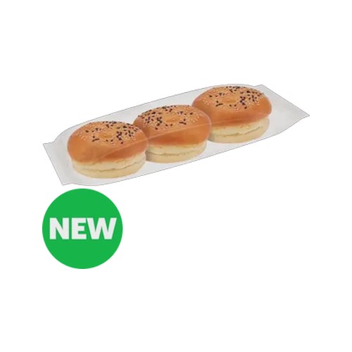 medium seeded brioche buns 3-pack