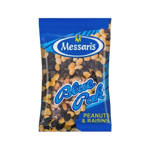 messaris blue pak peanuts & raisins 450g