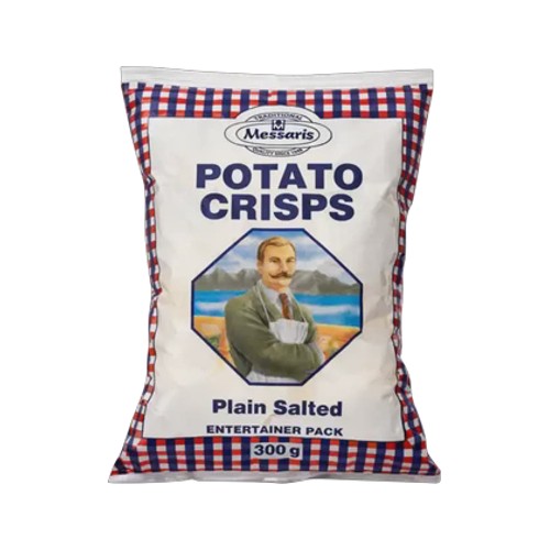messaris plain salted potato crisps 300g
