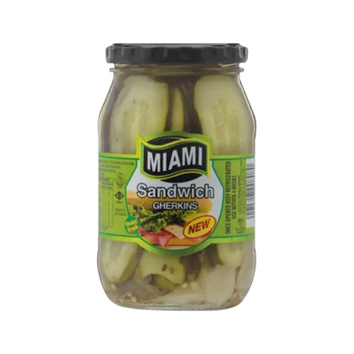 miami sandwich gherkins 380g