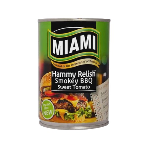 miami smokey bbq relish 450g