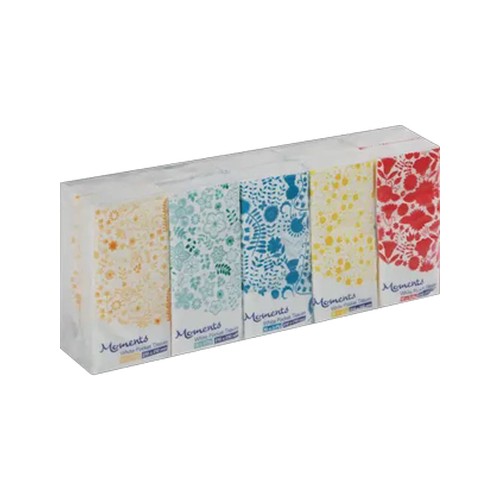 moments 3 ply white pocket facial tissues 10 x 10 pack
