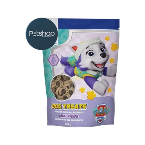 montego peanut butter flavoured mini paws dog treats 120g