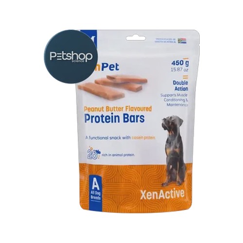 montego xenpet peanut butter flavoured protein bars for dogs 450g
