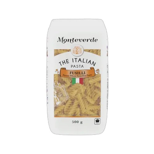 monteverde the italian pasta fusilli 500g