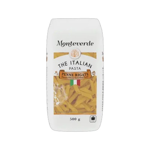 monteverde the italian pasta penne rigate 500g