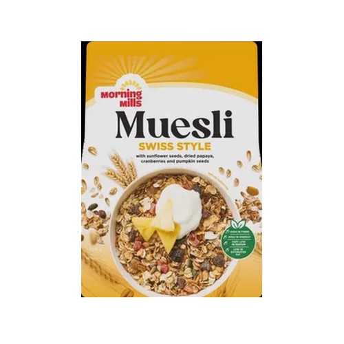 morning mills swiss style muesli 750g
