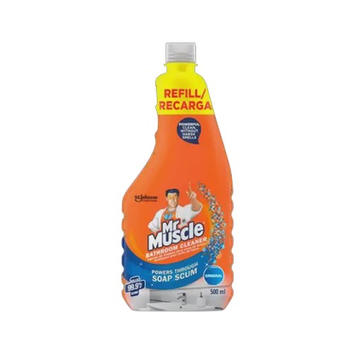 mr muscle original bathroom cleaner refill bottle 500ml