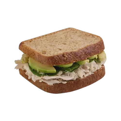multi-seed chicken avocado brown bread sandwich