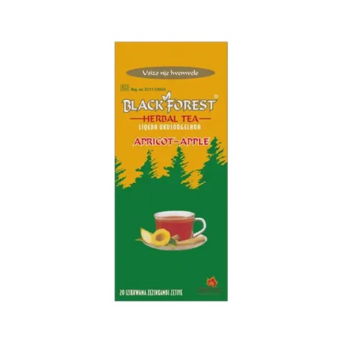 nativa black forest apricot-apple herbal tea bags 20 pack